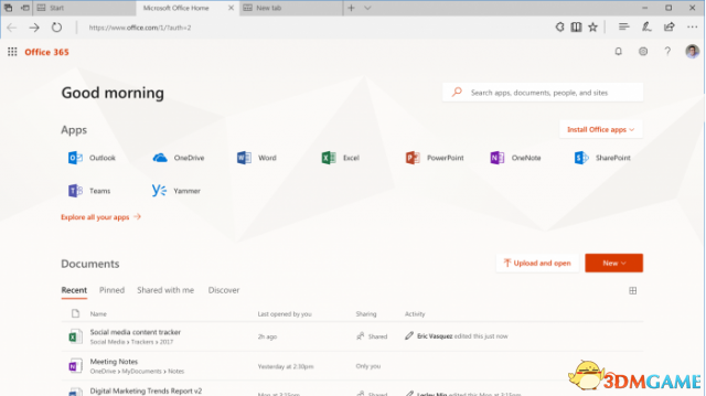 微软宣布重新设计的Office 365以及Office.com